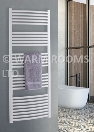 Tempora Compass Curved Towel Rail - Please note image shows white model